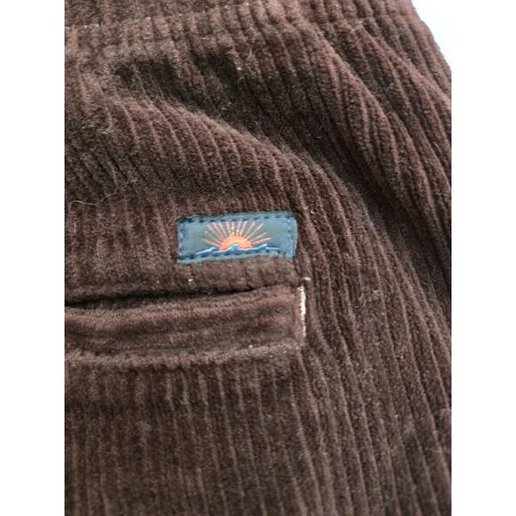 Faherty‎ Burgundy Corduroy Drawstring Shorts Pockets Size Small Mens - Picture 8 of 14